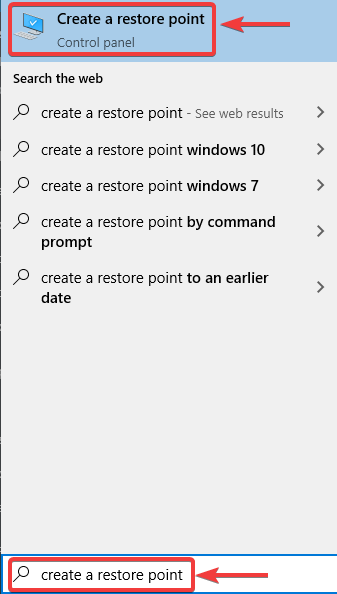 click on create a restore point - HOW TO FIX NORTON 360 REGISTRY CLEANUP ERROR