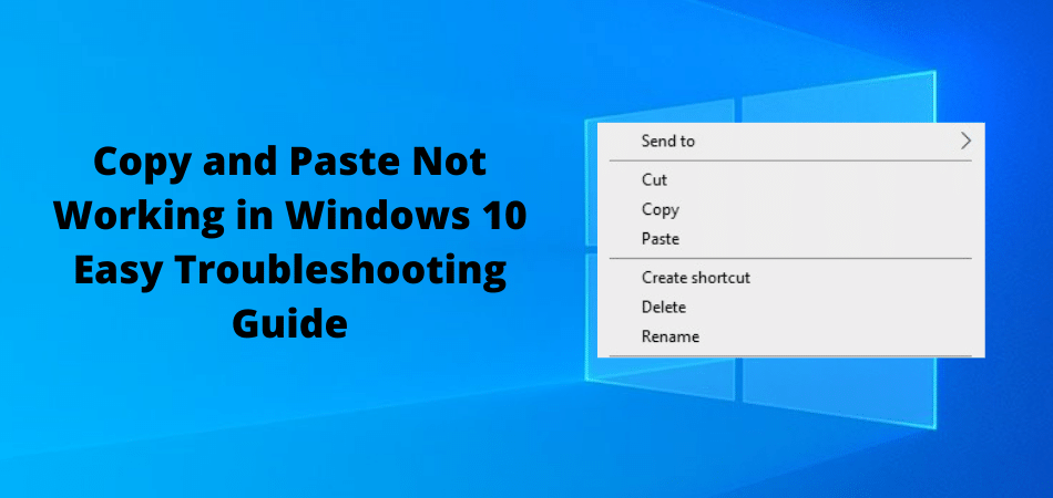 copy and paste not working windows 10